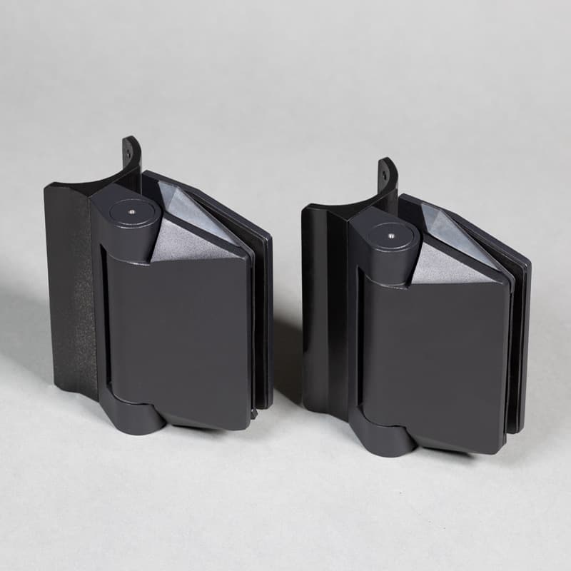 Polaris 125 Hinge Rount Post to Glass Black