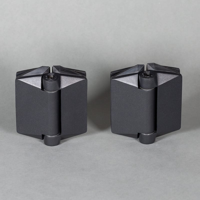 Polaris 125 Hinge Series Glass to Glass Black